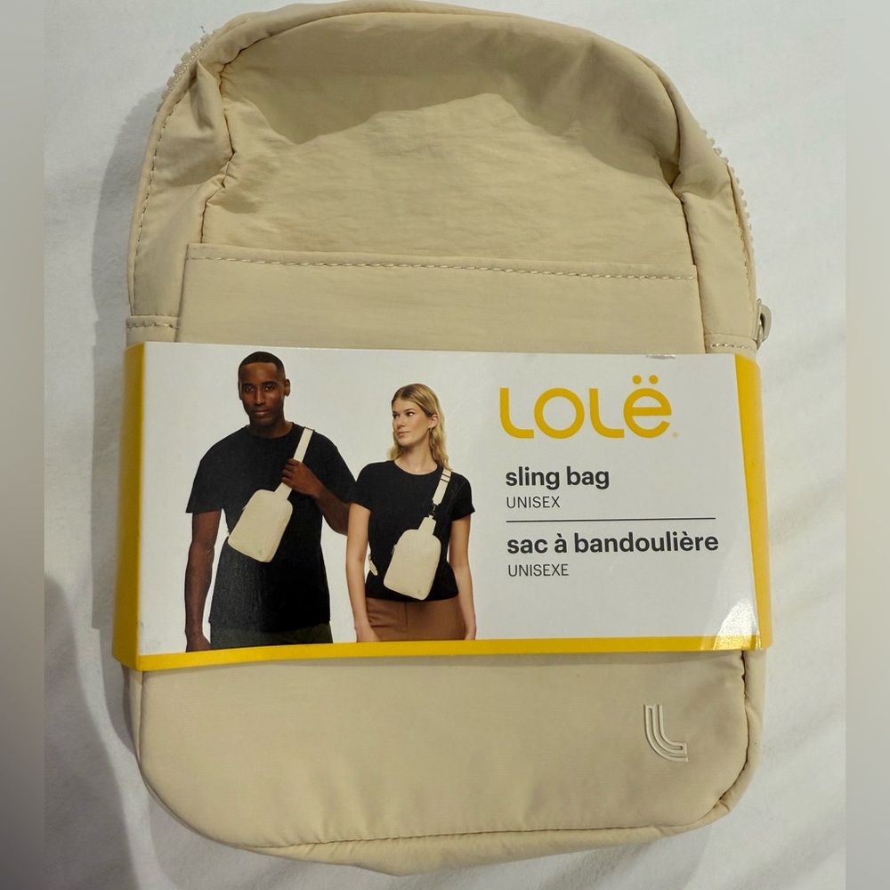 Lole Cream Sling Bag unisex design